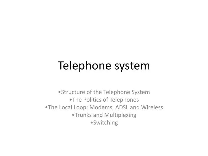 PPT Telephone system PowerPoint Presentation, free download ID5194283