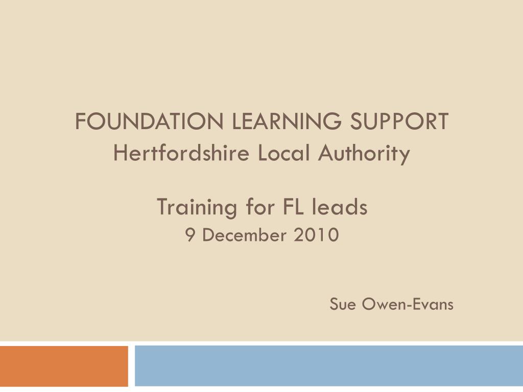 PPT Who is Foundation Learning for ? PowerPoint Presentation, free