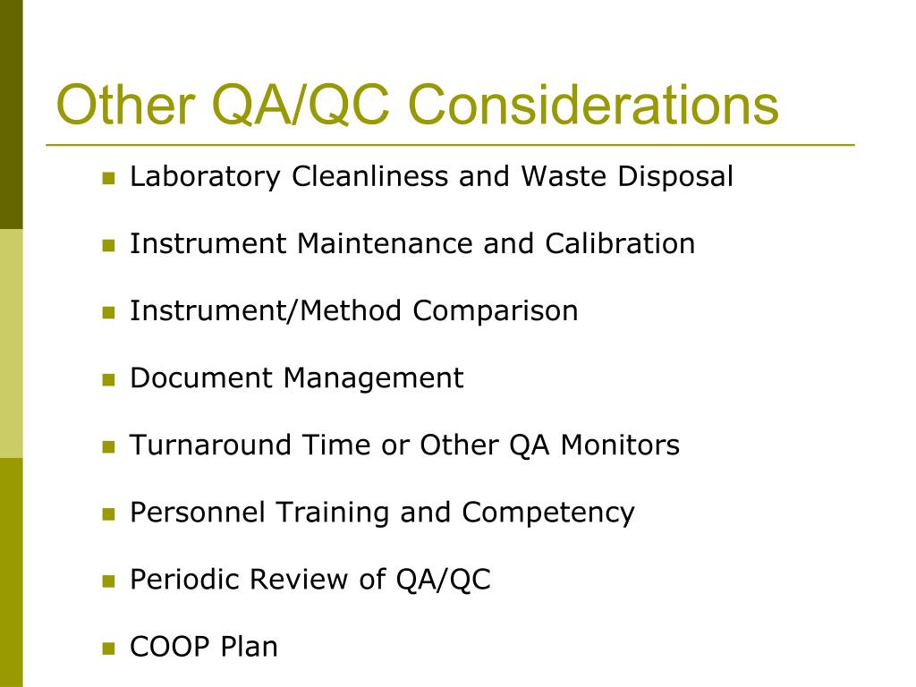 PPT Molecular Laboratory Design, QA/QC Considerations PowerPoint Presentation ID5199116