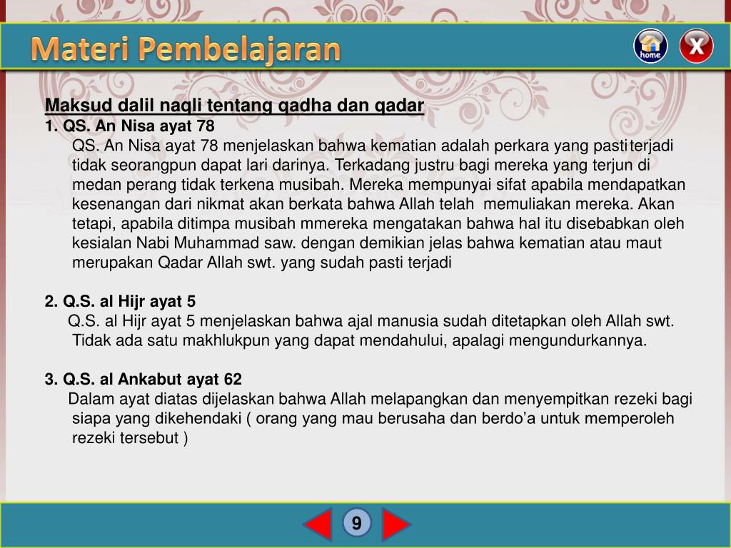 37+ Tulislah Satu Buah Dalil Alquran Tentang Qada Dan Qadar Background