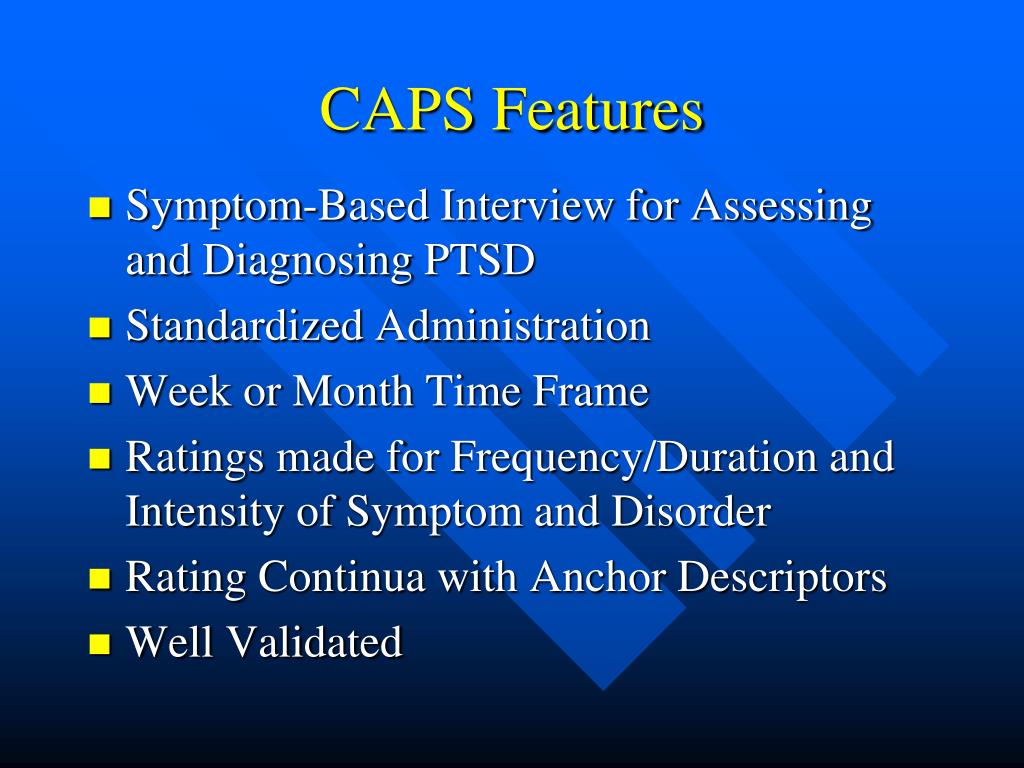 PPT A Primer on Using the Clinician Administered PTSD Scale (CAPS