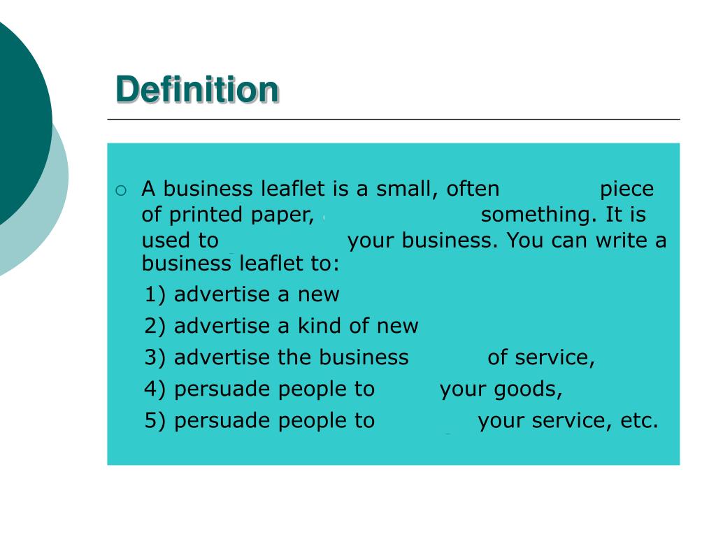 PPT Leaflets PowerPoint Presentation, free download ID5200602