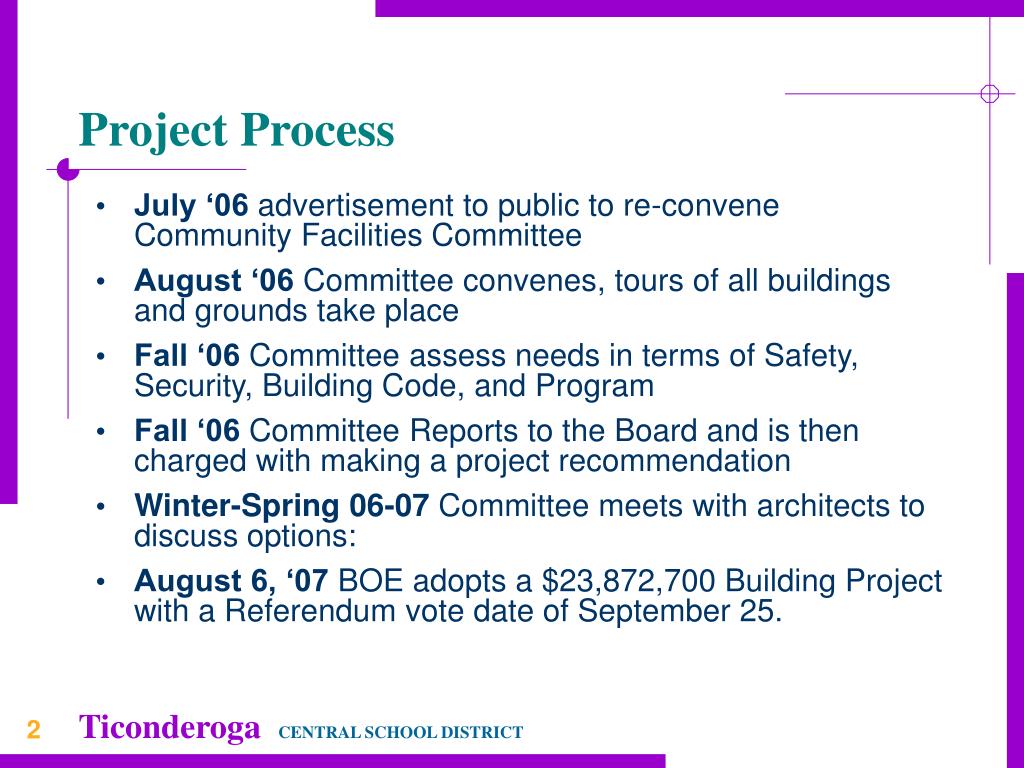 PPT Ticonderoga CENTRAL SCHOOL DISTRICT 2007 Building Project