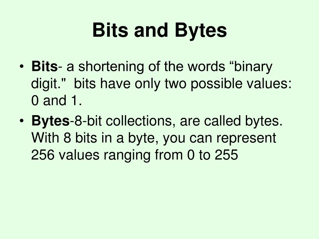 PPT Bits and Bytes PowerPoint Presentation, free download ID5201829