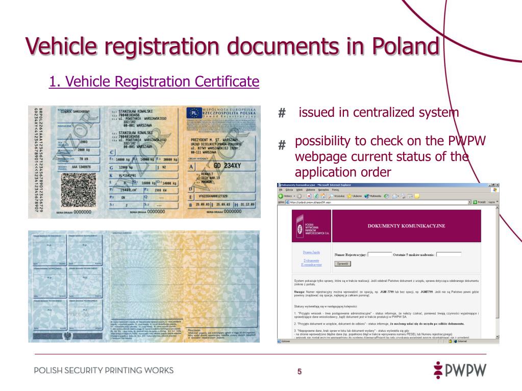 PPT System of production and distribution of registration documents