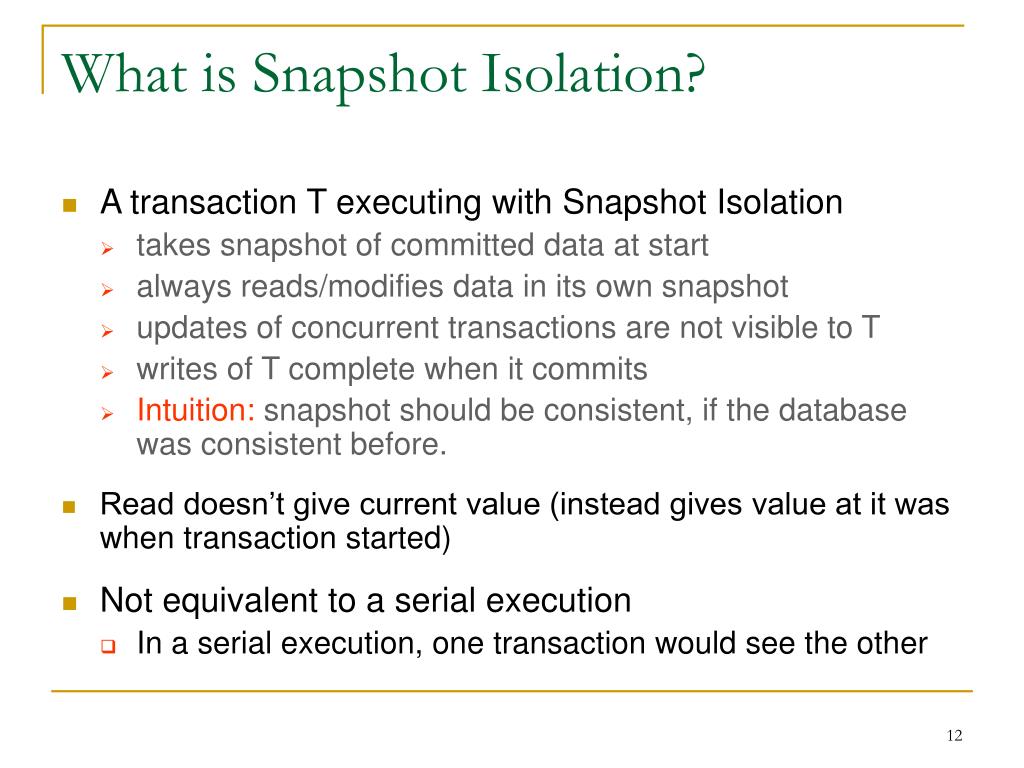 PPT Automating the Detection of Snapshot Isolation Anomalies