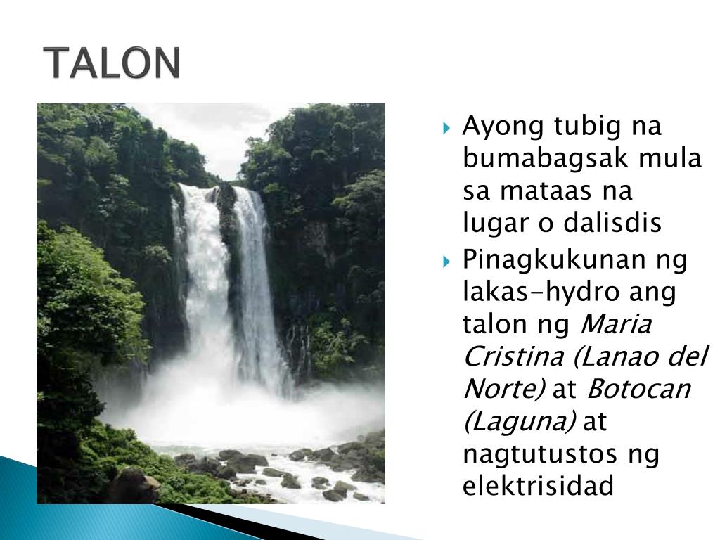 Talon Anyong Tubig Kahulugan Anyong Pataga