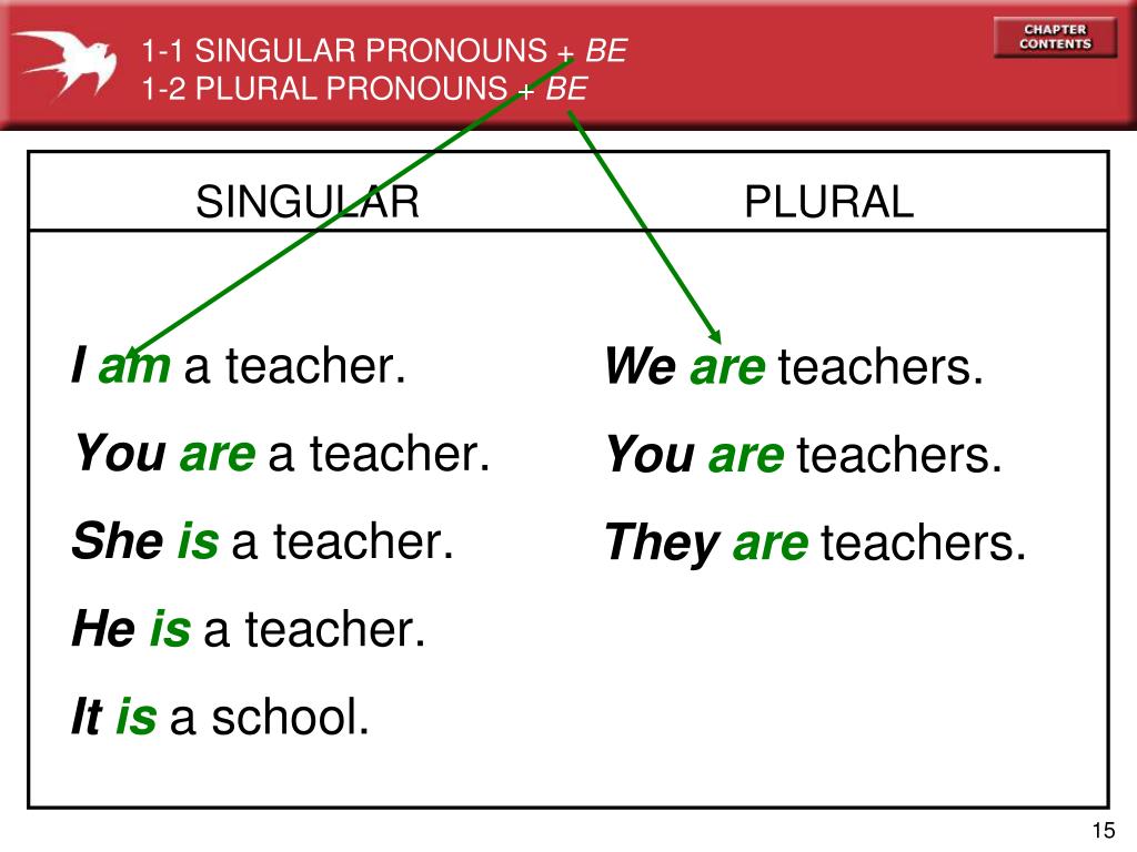 PPT Preview 11 Singular Pronouns + Be 12 Plural Pronouns + Be 13