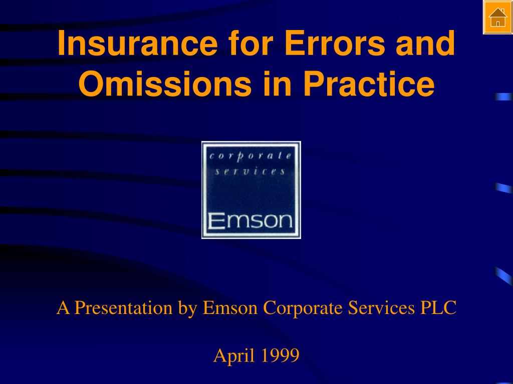 PPT Introduction What is Insurance for Errors and Omissions