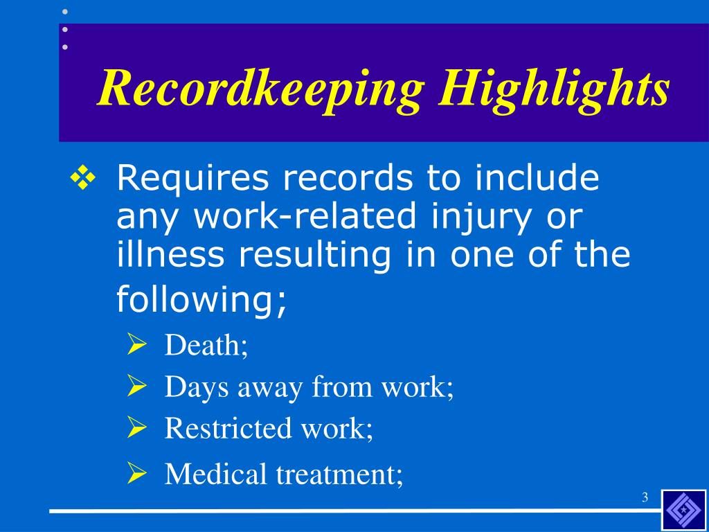 PPT Highlights of OSHA’s Recordkeeping Rule PowerPoint Presentation