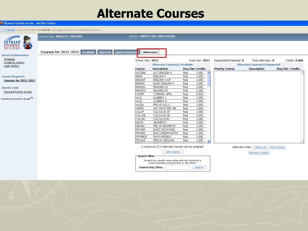 PPT Liberty Hill High School Course Schedules PowerPoint Presentation