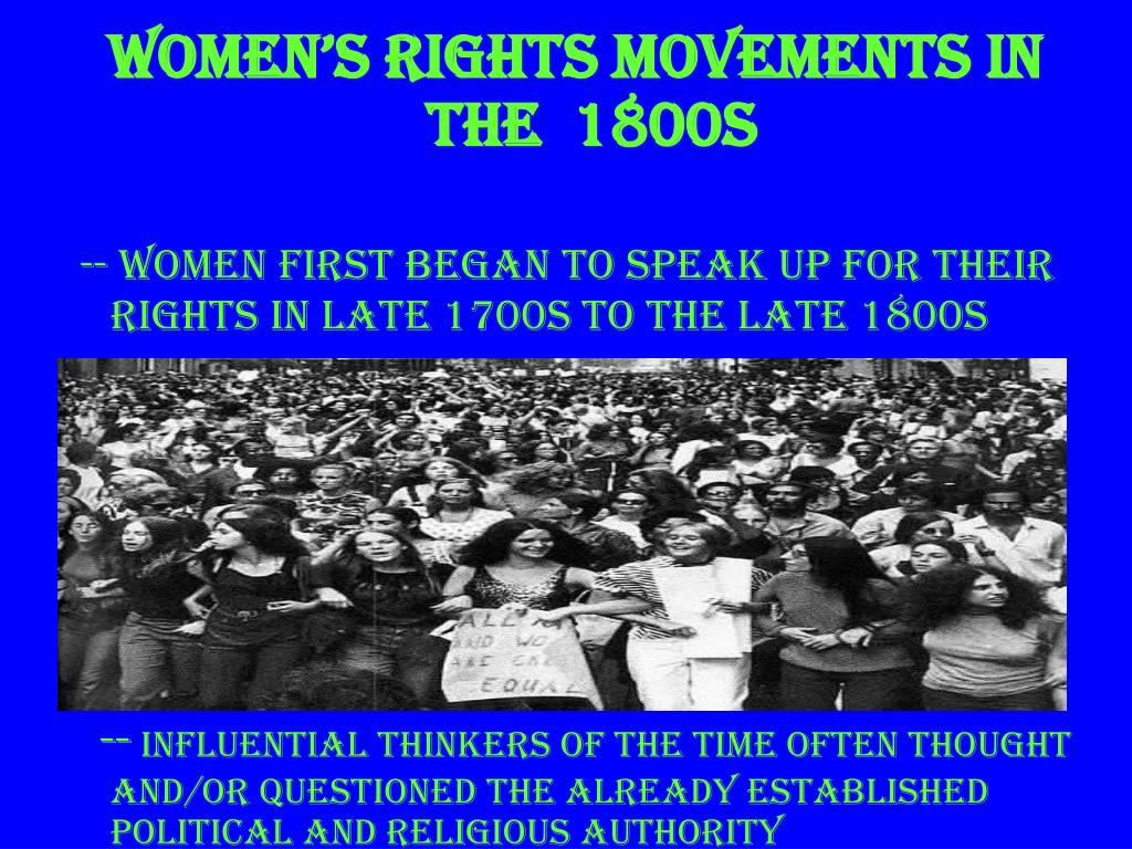 PPT Women's Rights Movements in the 1800s PowerPoint Presentation