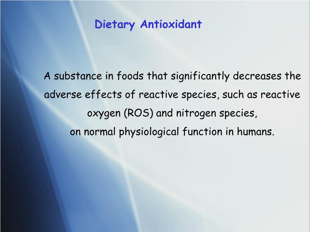 PPT Dietary Antioxidant PowerPoint Presentation, free download ID
