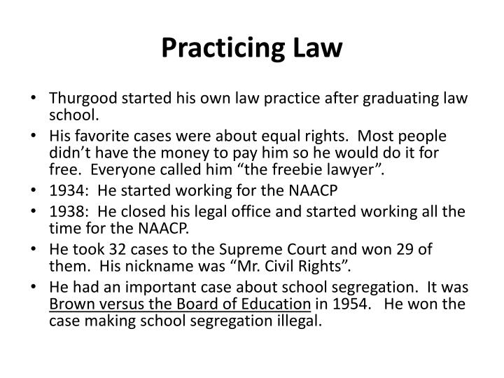 PPT THURGOOD MARSHALL PowerPoint Presentation ID5237491