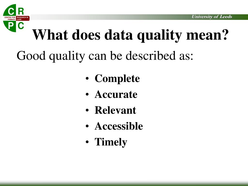 PPT Engaging Patients in Data Quality PowerPoint Presentation, free download ID5240666