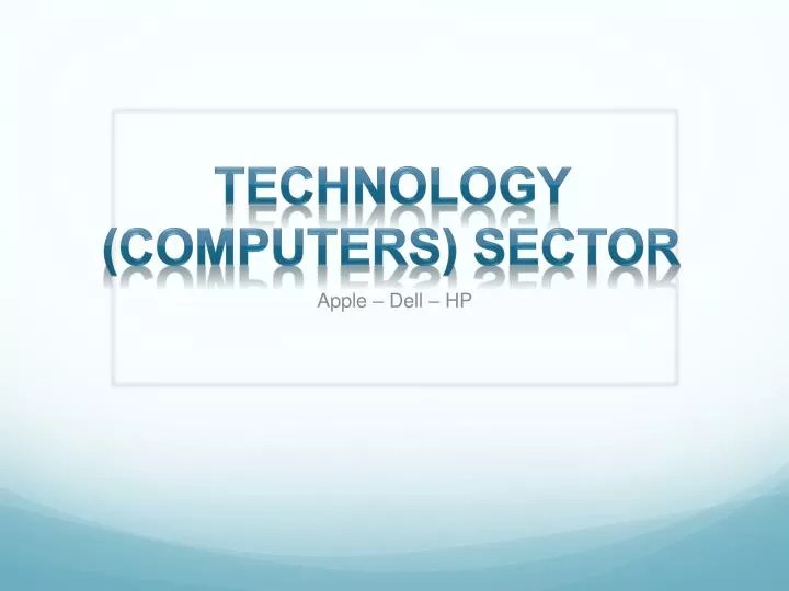 PPT Technology Sector PowerPoint Presentation, free