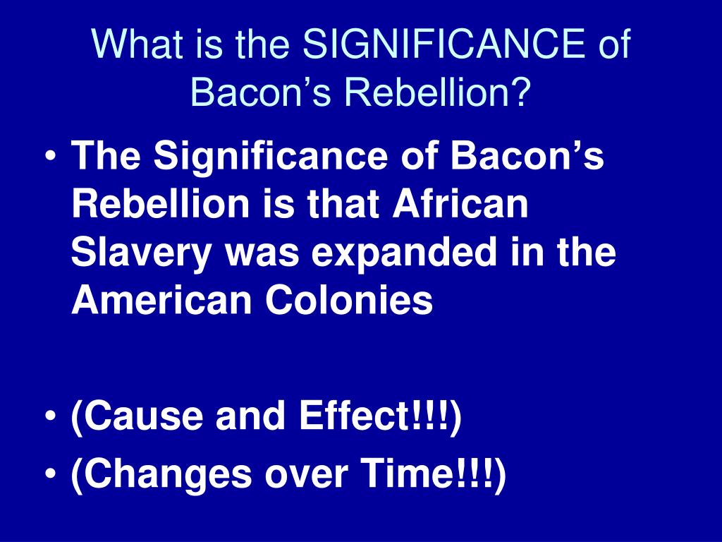 PPT BACON’S REBELLION PowerPoint Presentation, free download ID5244665