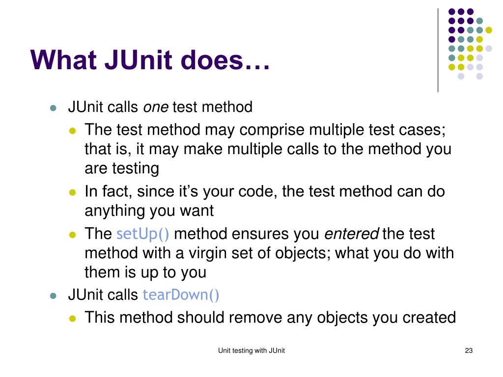 PPT Approach of Unit testing with the help of JUnit PowerPoint Presentation ID5249538