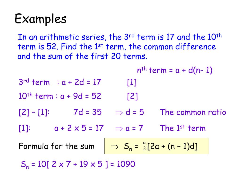 PPT Arithmetic series PowerPoint Presentation, free download ID5250363