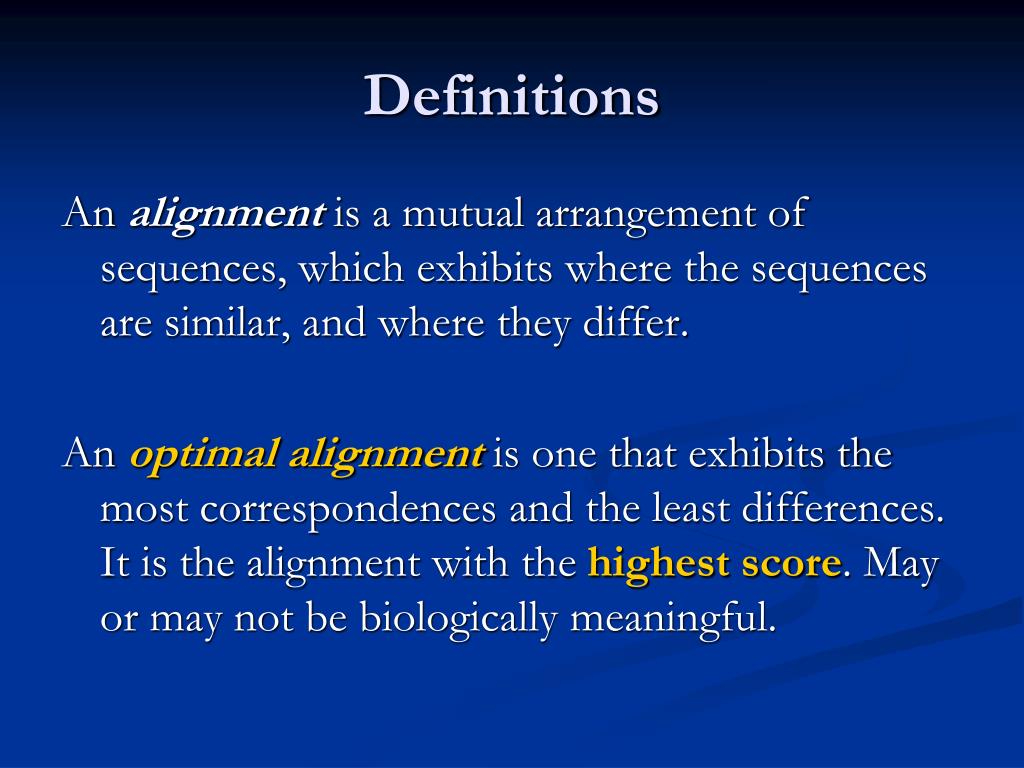 PPT Ch 3 Sequence Alignment PowerPoint Presentation, free download