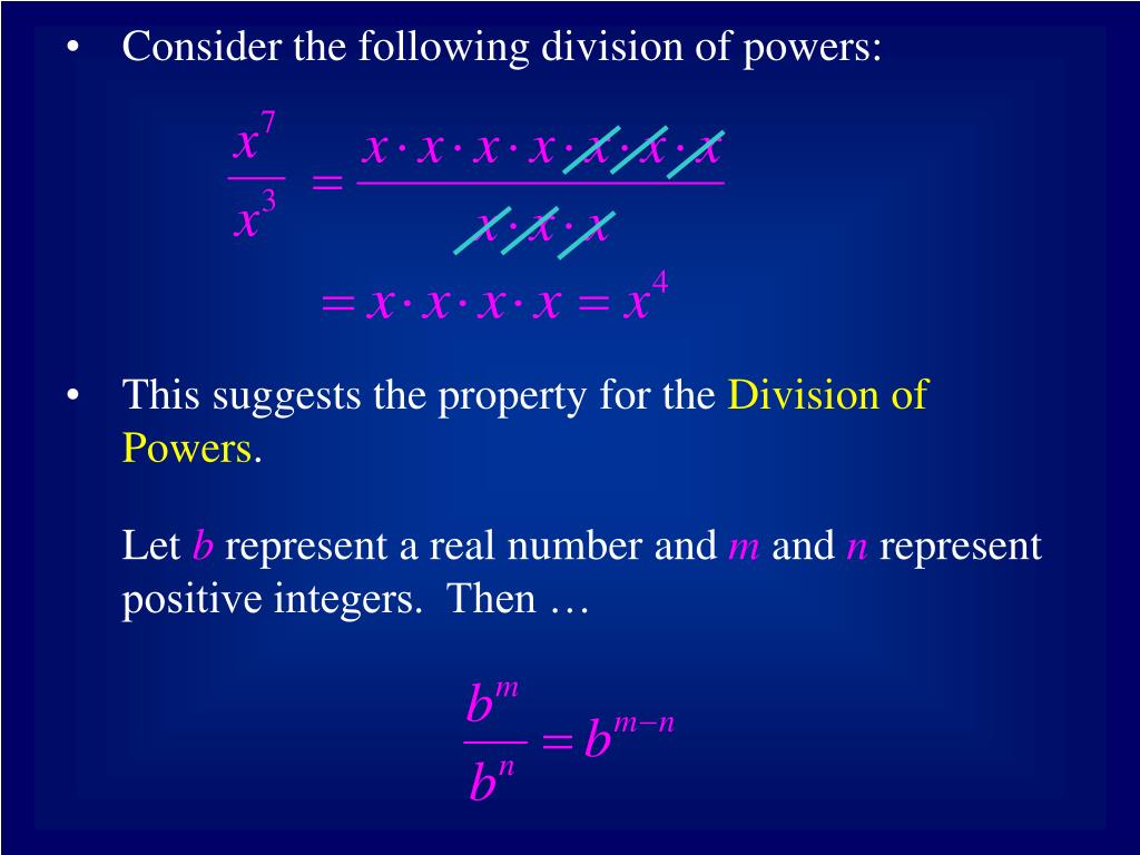 PPT - Multiplication and Division of Powers PowerPoint Presentation