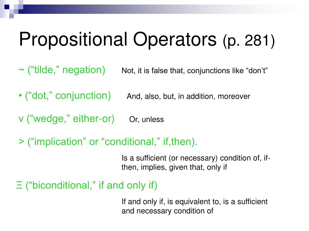 PPT An Introduction to Propositional Logic PowerPoint Presentation