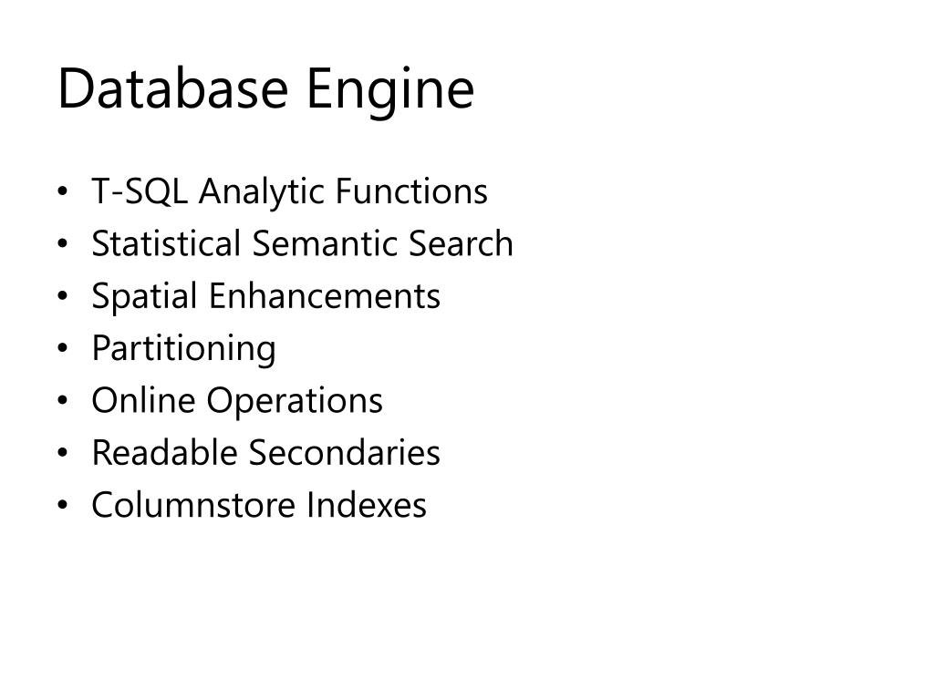 PPT What’s New in Microsoft SQL Server 2012 for Business Intelligence