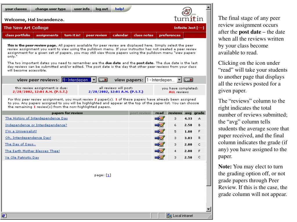 PPT to Turnitin’s Peer Review! PowerPoint Presentation, free
