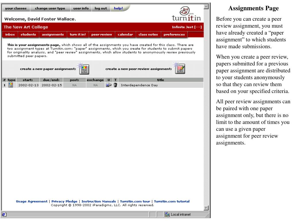 PPT to Turnitin’s Peer Review! PowerPoint Presentation, free