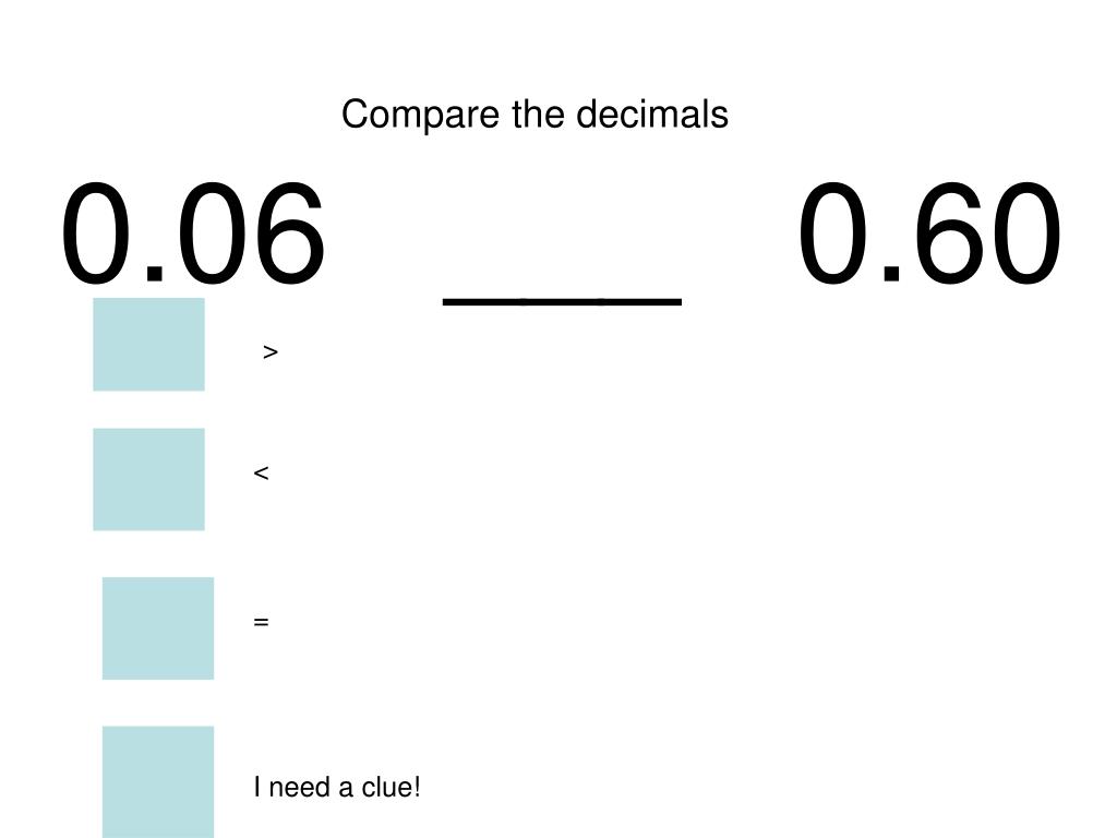 PPT Comparing Decimals PowerPoint Presentation, free download ID
