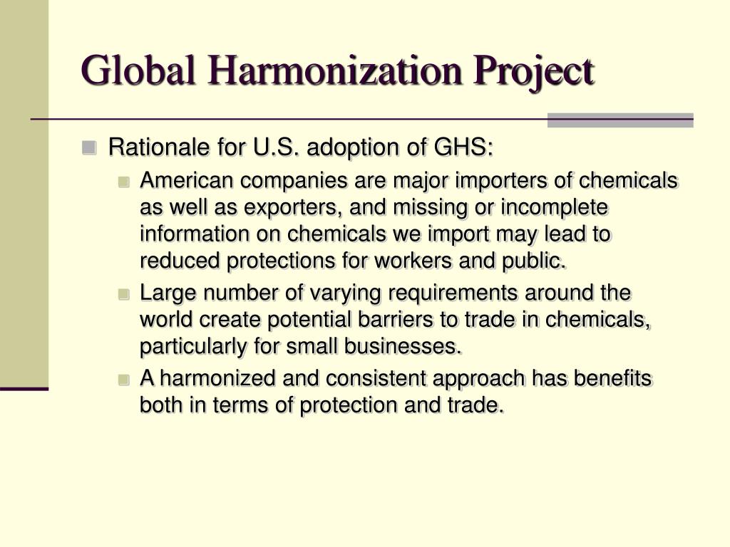 PPT Global Harmonization System Impact On OSHA’s Hazard
