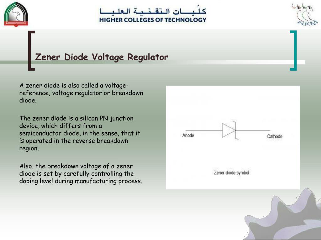 PPT Zener Diode Voltage Regulator PowerPoint Presentation, free