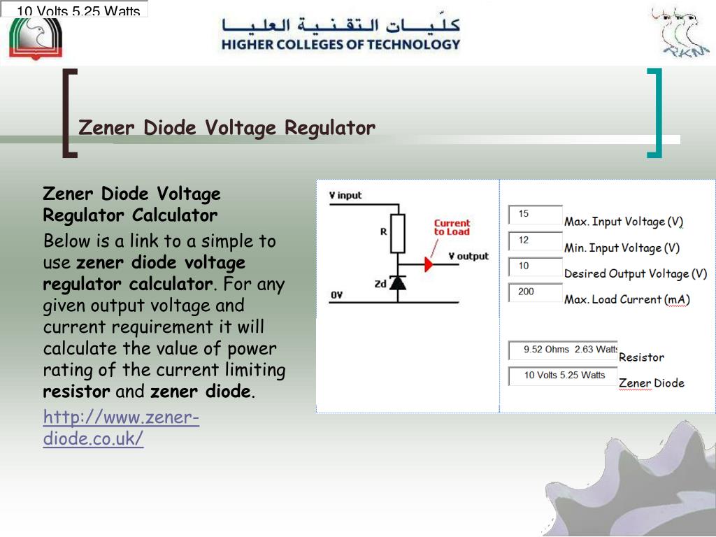 PPT Zener Diode Voltage Regulator PowerPoint Presentation, free