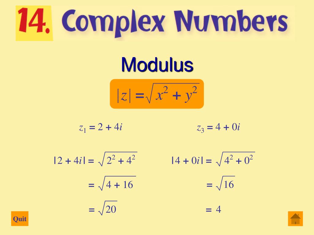 PPT Introduction Complex Numbers The Argand Diagram Modulus