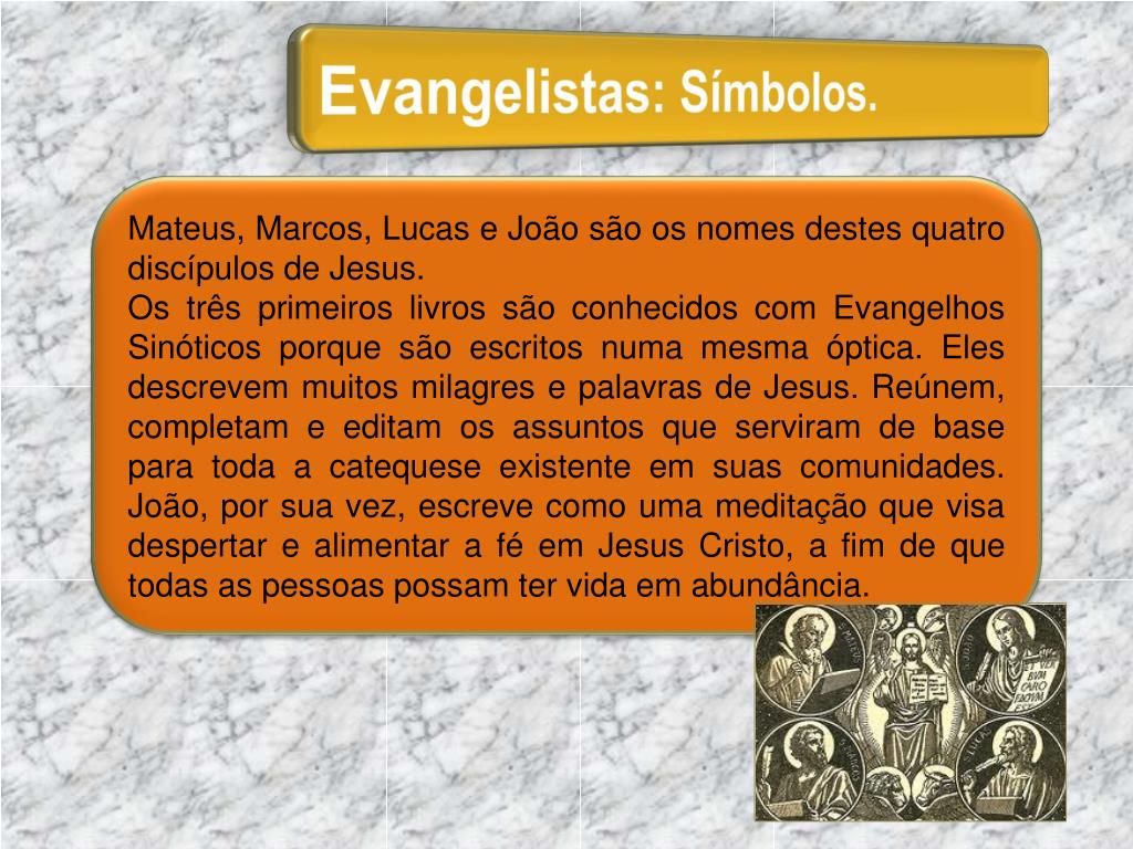 PPT Tema Ano Litúrgico (A, B e C) e os seus Evangelistas PowerPoint