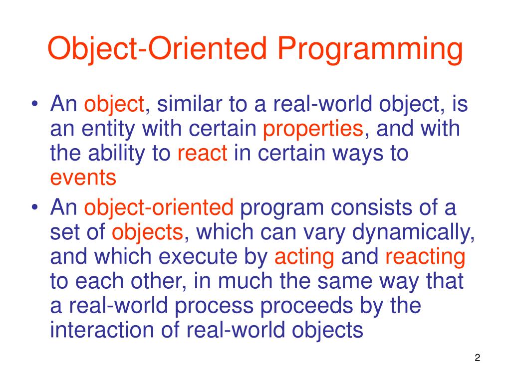 PPT ObjectOriented Programming PowerPoint Presentation, free