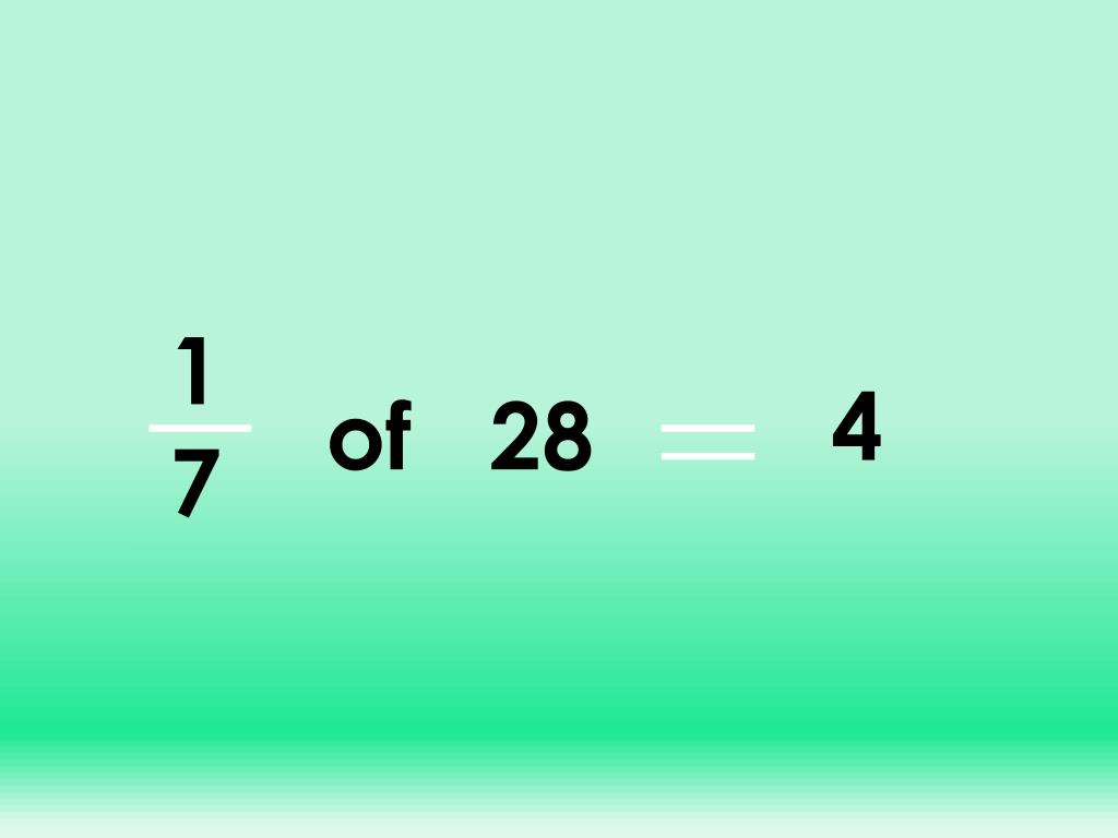 PPT Finding the fraction of a whole number PowerPoint Presentation