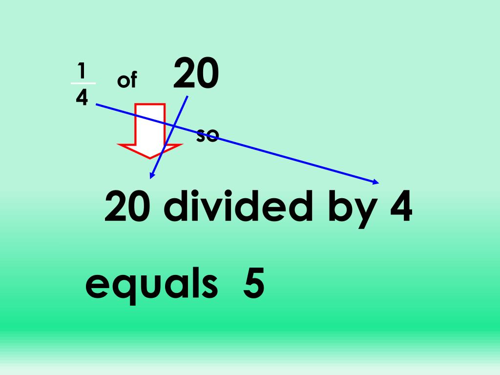 PPT Finding the fraction of a whole number PowerPoint Presentation