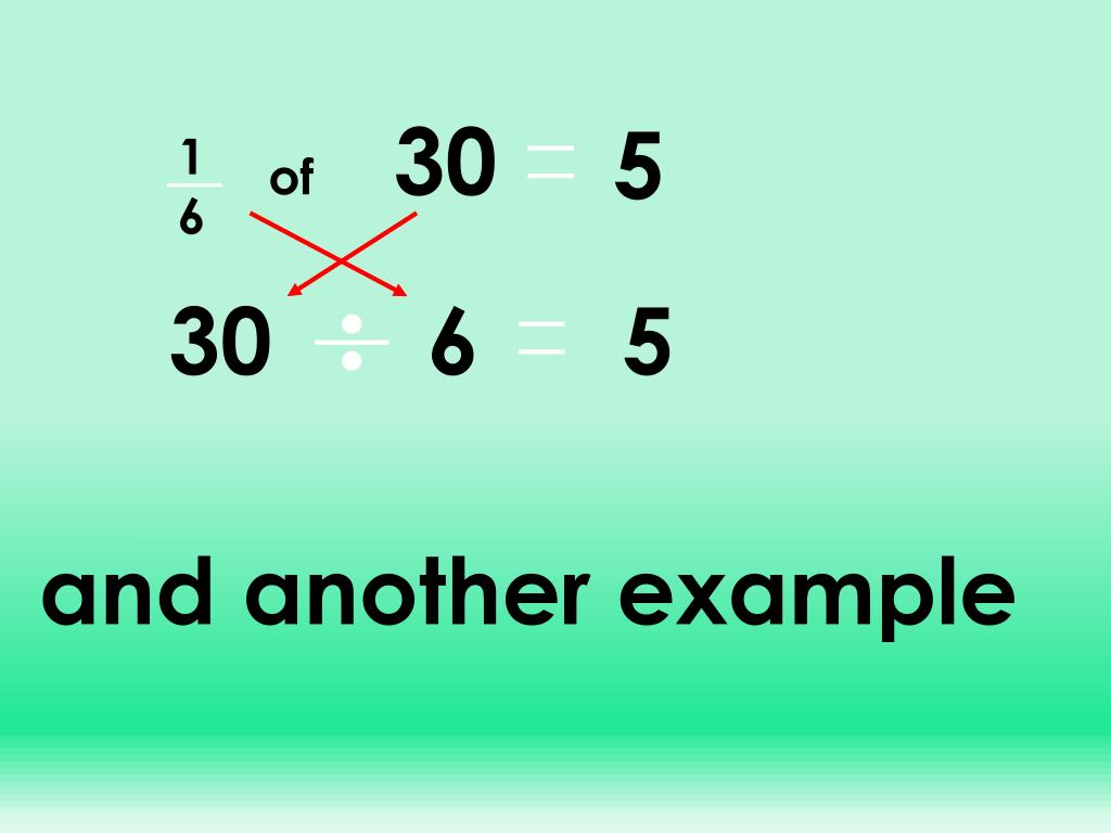 PPT Finding the fraction of a whole number PowerPoint Presentation