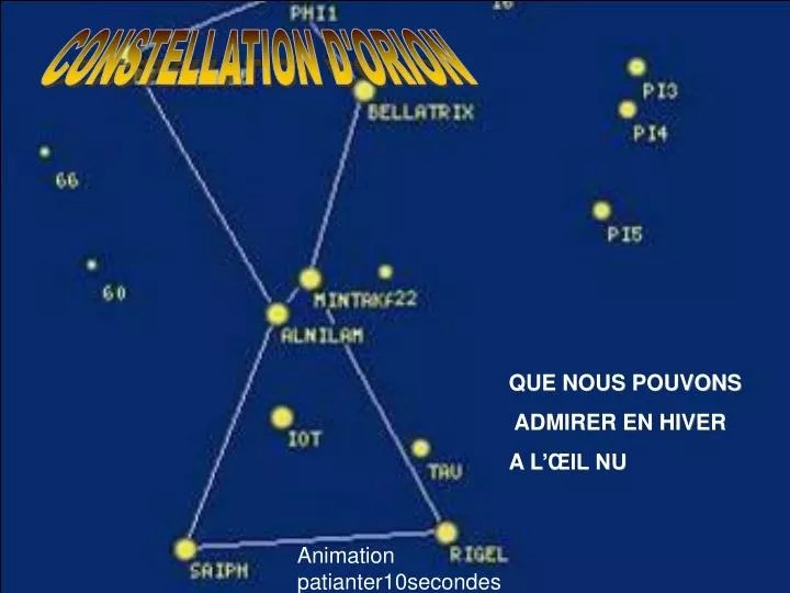 PPT CONSTELLATION D'ORION PowerPoint Presentation, free download ID5286979