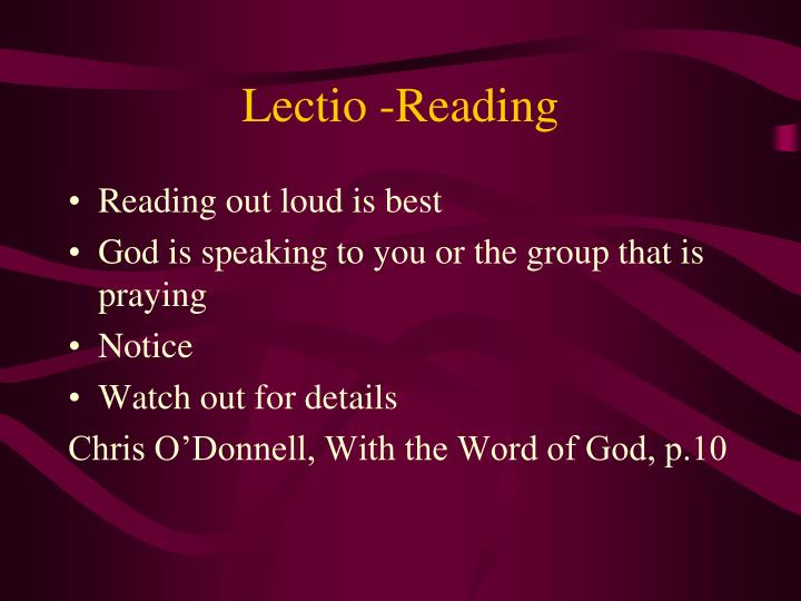 Lectio Divina: The Medieval Experience of Reading