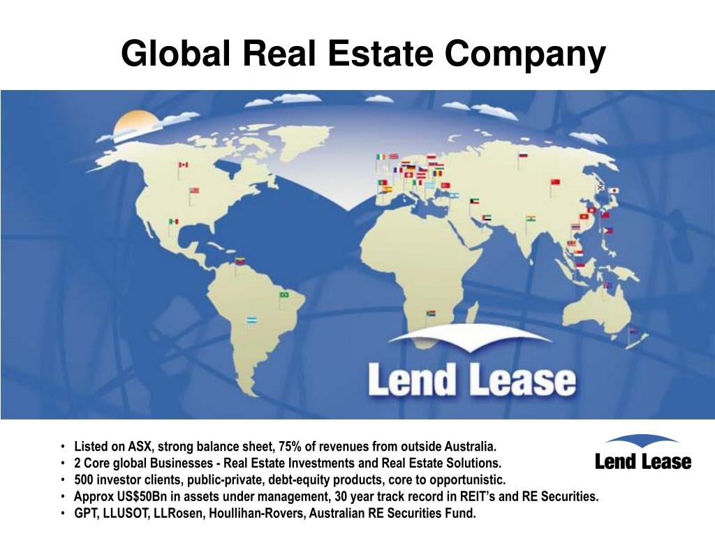 PPT Global Real Estate Company PowerPoint Presentation, free download