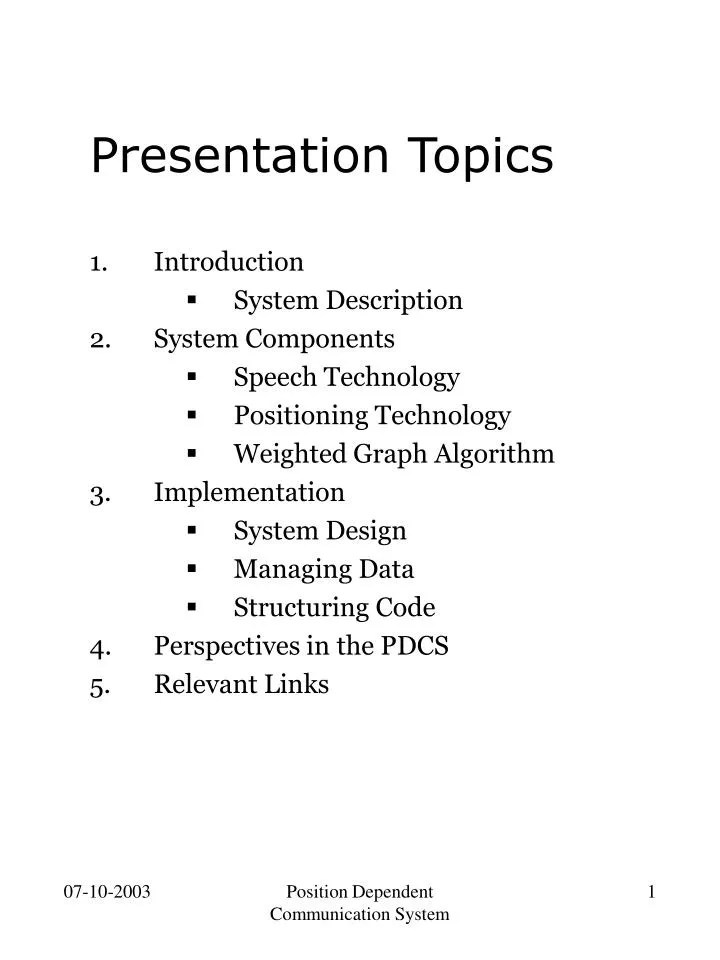 PPT Presentation Topics PowerPoint Presentation ID5297658