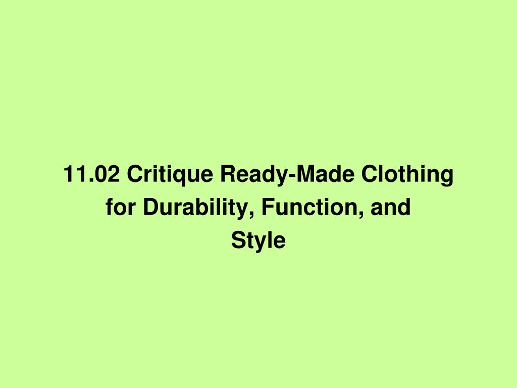PPT Clothing Management Principles PowerPoint Presentation, free