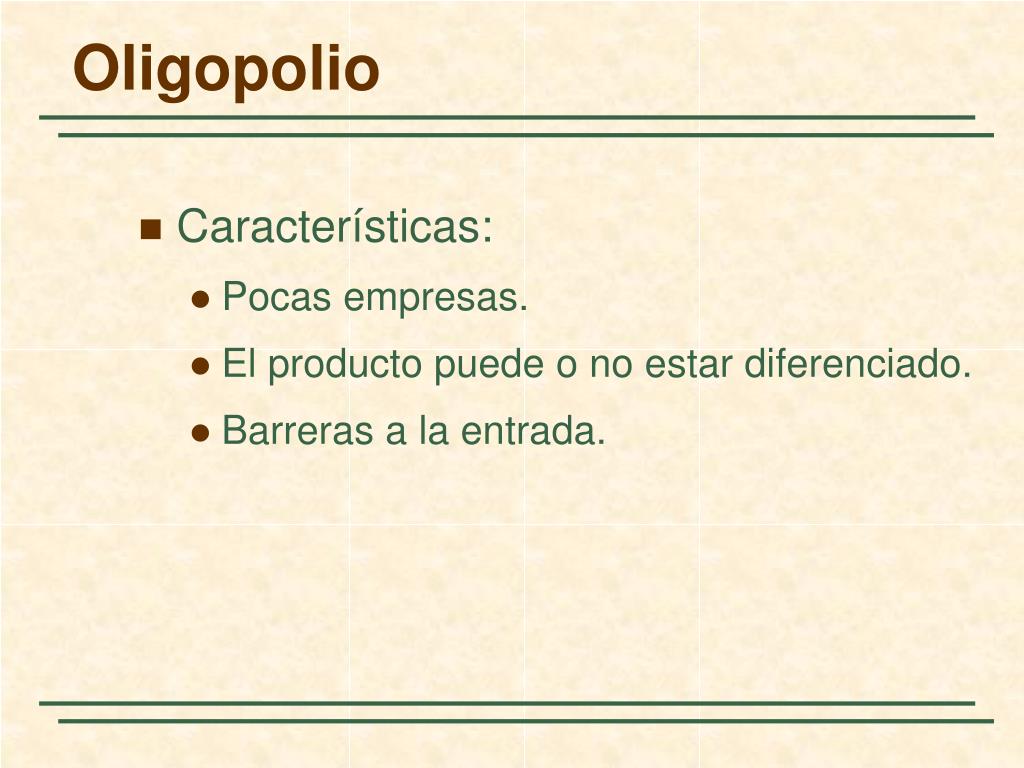 PPT El oligopolio PowerPoint Presentation, free download ID5304943