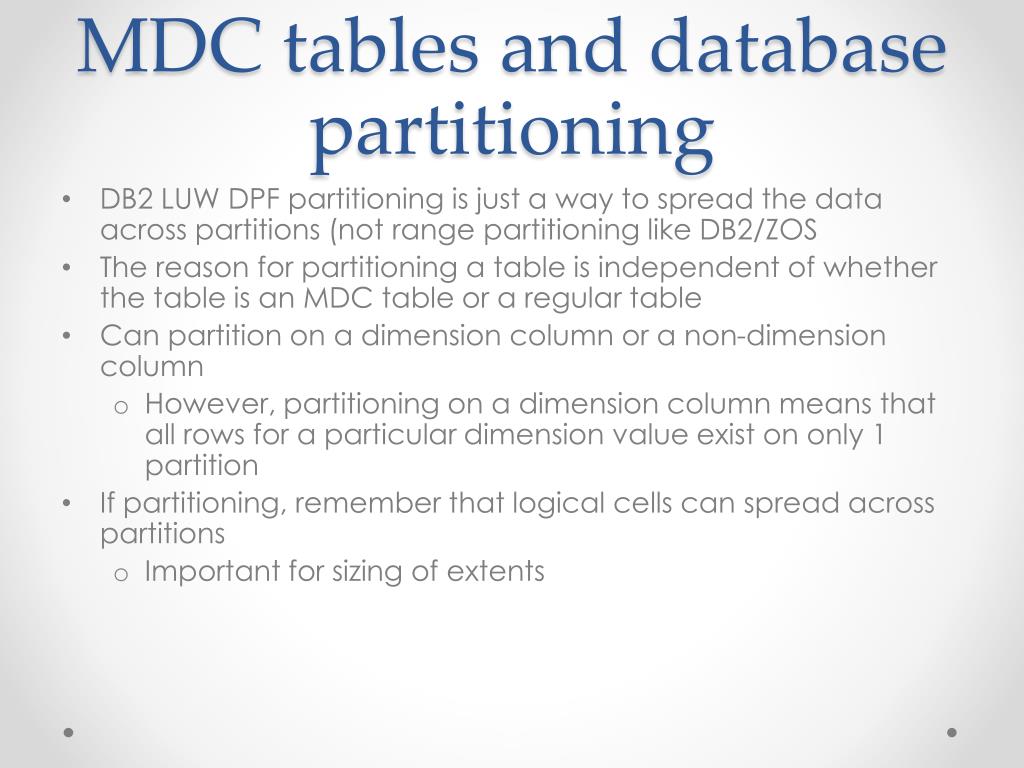 PPT A Primer on Multidimensional Clustering for UDB LUW PowerPoint