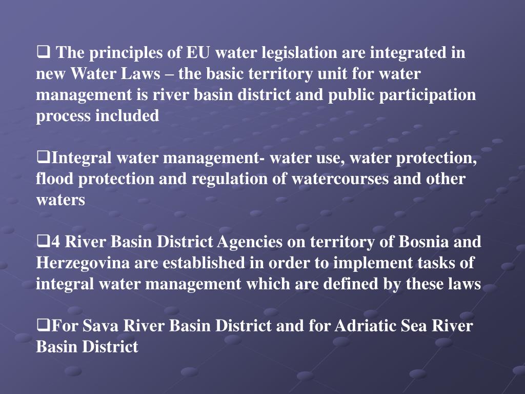 PPT LEGAL AND INSTITUTIONAL FRAMEWORK OF WATER RESOURCES MANAGEMENT