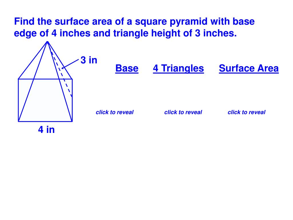 PPT Surface Area of Pyramids PowerPoint Presentation, free download