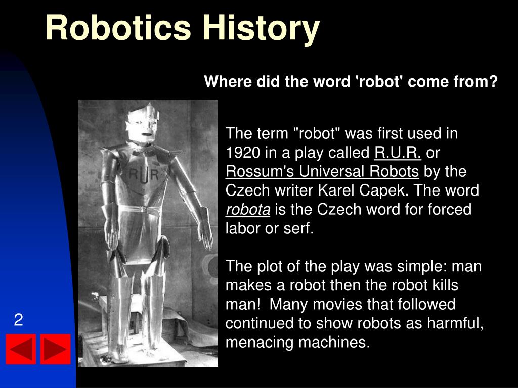 PPT Robotics History PowerPoint Presentation, free download ID5311098