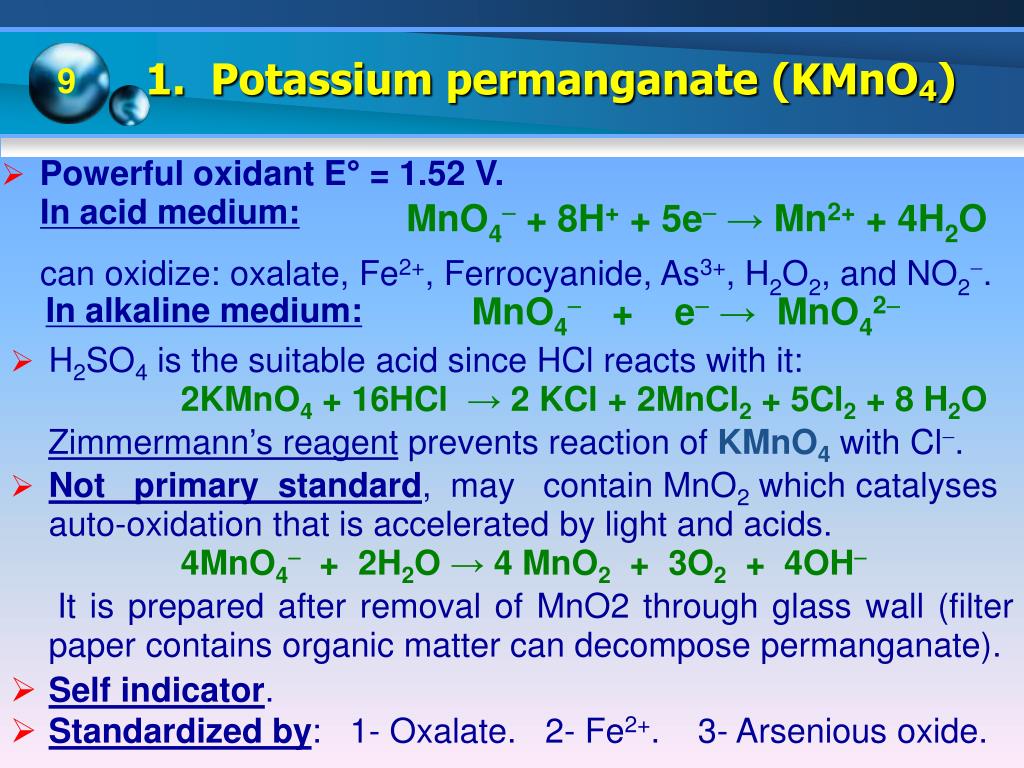 PPT Application of OxidationReduction Titrations PowerPoint